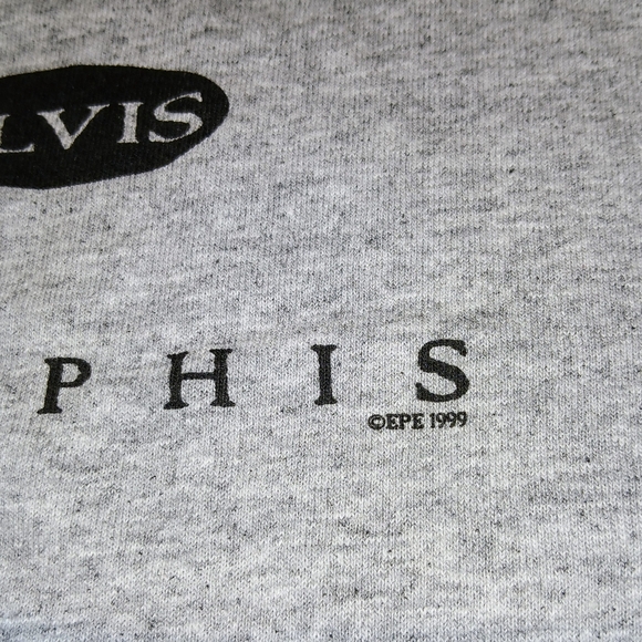 New 90's Vintage Elvis Graceland Memphis Black & Gray XL Baseball Style T-Shirt - Picture 5 of 9